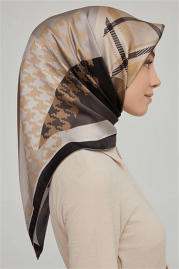 Armine İpek Eşarp Nostalji - 8620-08 Vizon Twill