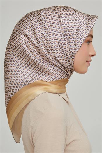 Armine İpek Eşarp Nostalji - 8634-31 Sarı Twill