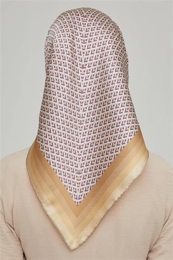 Armine İpek Eşarp Nostalji - 8634-31 Sarı Twill