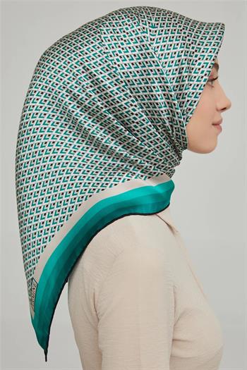 Armine İpek Eşarp Nostalji - 8634-38 Yeşil Twill