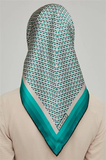 Armine İpek Eşarp Nostalji - 8634-38 Yeşil Twill