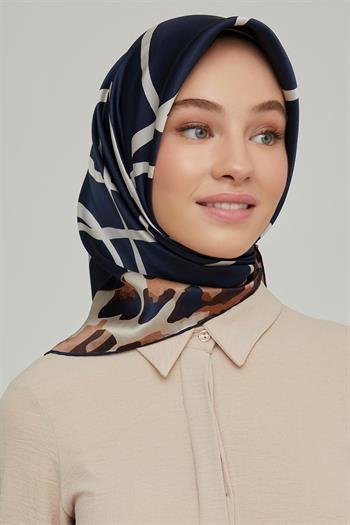 Armine İpek Eşarp Nostalji - 8653-21 Lacivert Twill