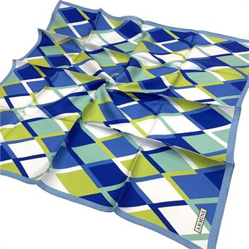 Armine İpek Eşarp Nostalji - 8664-02 Mavi Yeşil Twill