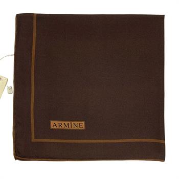 Armine İpek Eşarp Nostalji - 8668-13 Kızıl Kahve Twill