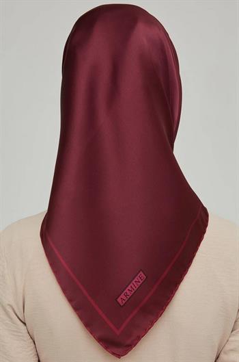 Armine İpek Eşarp Nostalji - 8668-14 Bordo Twill