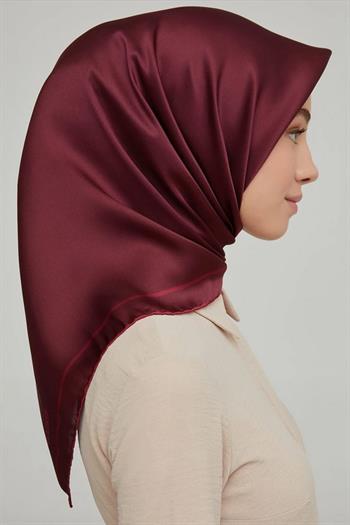 Armine İpek Eşarp Nostalji - 8668-14 Bordo Twill