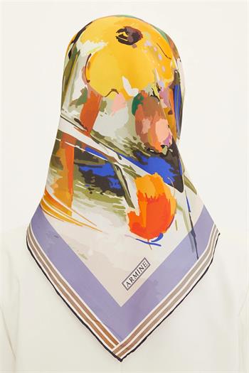 Armine İpek Eşarp Nostalji - 8713-32 Lila Sura