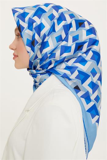 Armine İpek Eşarp Nostalji - 8720-52 Mavi Twill