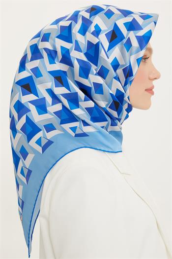 Armine İpek Eşarp Nostalji - 8720-52 Mavi Twill