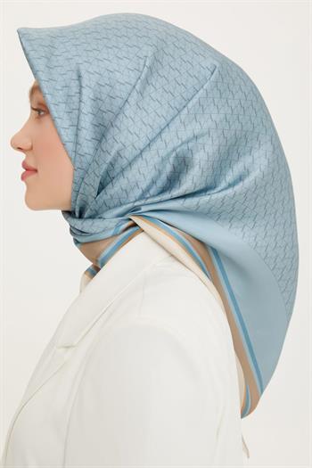 Armine İpek Eşarp Nostalji - 8724-07 Bebe Mavi Twill