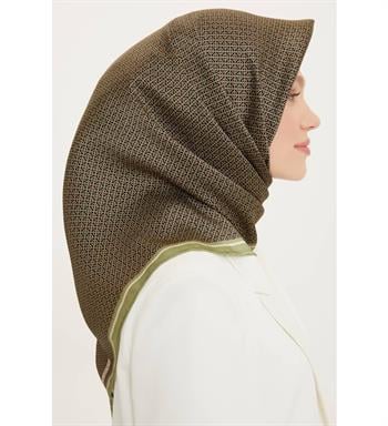 Armine İpek Eşarp Nostalji - 8733-10 Yağ Yeşili Twill