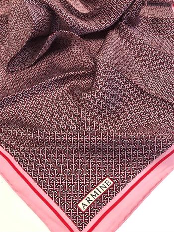 Armine İpek Eşarp Nostalji - 8733-31 Pudra Kırmızı Twill