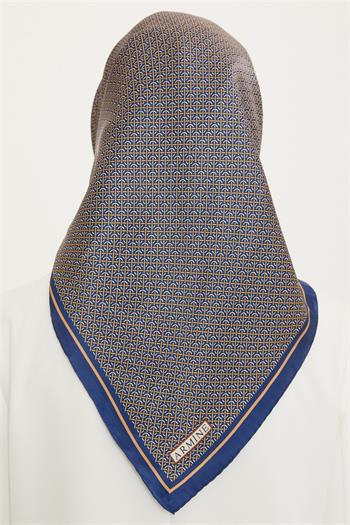 Armine İpek Eşarp Nostalji - 8733-34 Lacivert Twill