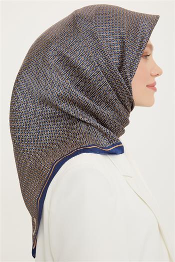 Armine İpek Eşarp Nostalji - 8733-34 Lacivert Twill