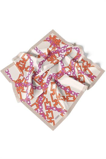 Armine İpek Eşarp Nostalji - 8736-11 Krem Turuncu Twill