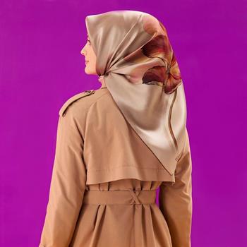 Armine İpek Eşarp Nostalji - 8737-07 Vizon Twill