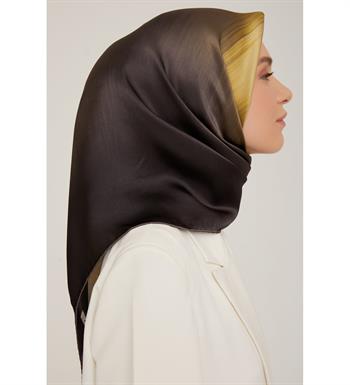 Armine İpek Eşarp Nostalji - 8821-54 Siyah Sarı Sura