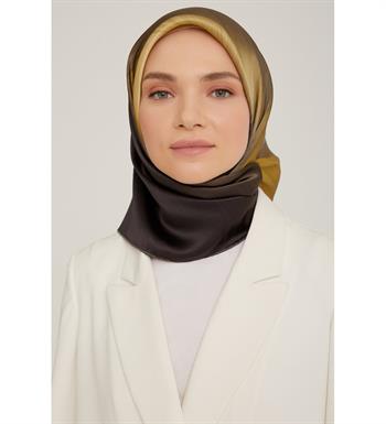Armine İpek Eşarp Nostalji - 8821-54 Siyah Sarı Sura