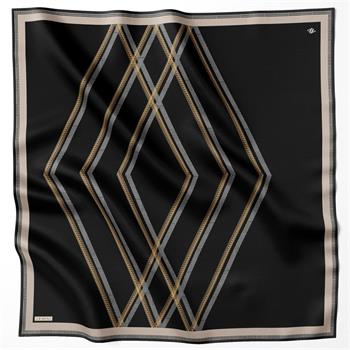 Armine İpek Eşarp Nostalji - 8833-09 Siyah Taş Sura