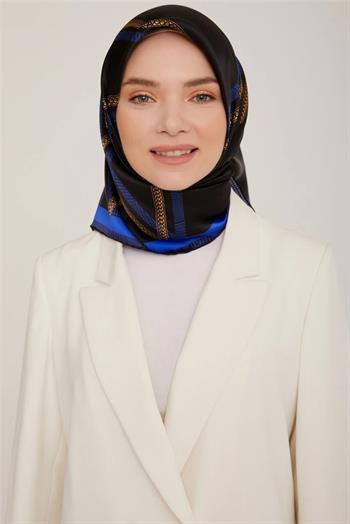 Armine İpek Eşarp Nostalji - 8833-39 Siyah Saks Sura