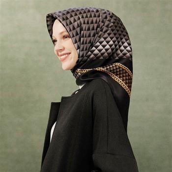Armine İpek Eşarp Nostalji - 8834-32 Siyah Twill