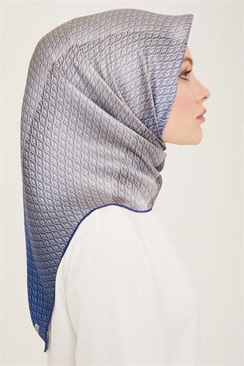 Armine İpek Eşarp Nostalji - 9104-80 Mavi Twill