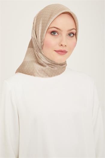 Armine İpek Eşarp Nostalji - 9111-08 Bej Twill