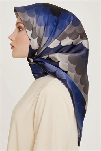 Armine İpek Eşarp Nostalji - 9212-82 Kot Mavi Twill