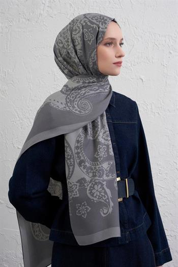 Armine İpek Tensel Şal - 4 - Gri 32