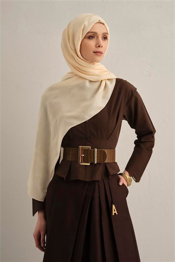 Armine Lyocell Şal - 1 - Krem 60