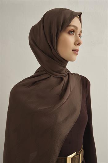 Armine Lyocell Şal - 1 - Kahve 11