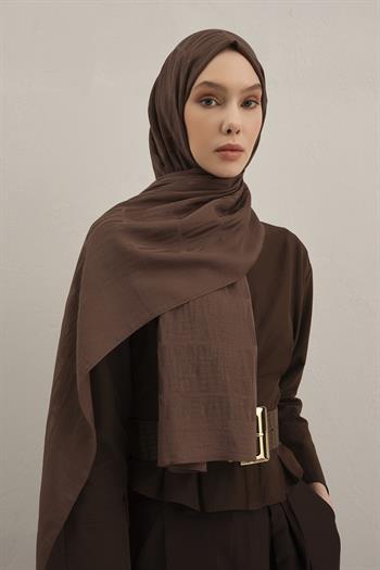 Armine Lyocell Şal - 3 - Kahve 11