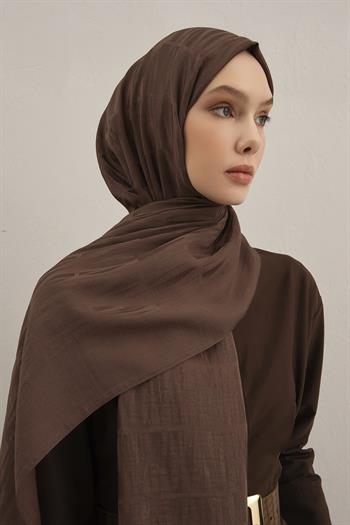 Armine Lyocell Şal - 3 - Kahve 11