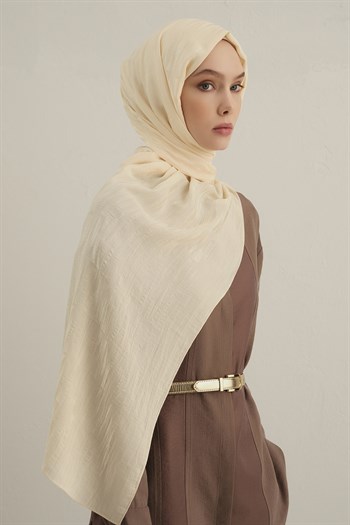 Armine Lyocell Şal - 3 - Krem 60