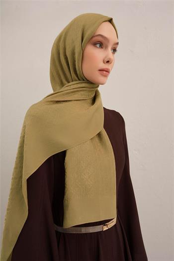 Armine Lyocell Şal - 5 - Yağ Yeşili 70