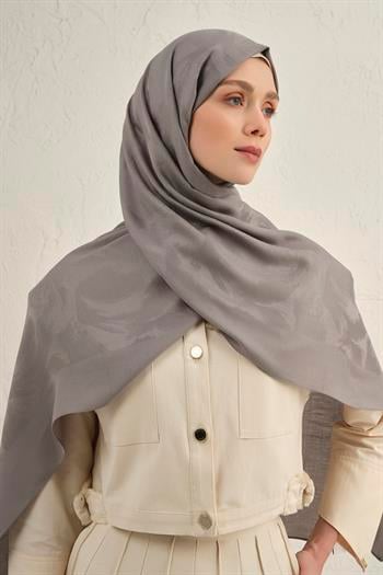 Armine Lyocell Viscon Şal - Dalga Desenli 1 - Gri 19