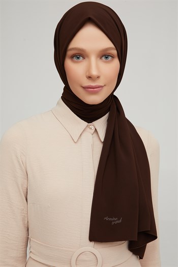 Armine Medine İpeği Şal - Acı Kahve 1033