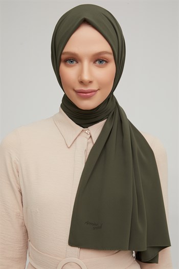 Armine Medine İpeği Şal - Haki 1015