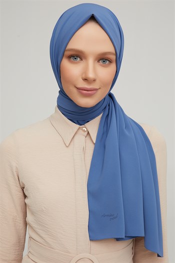 Armine Medine İpeği Şal - Kot Mavi 1004