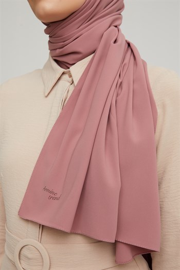 Armine Medine İpeği Şal - Koyu Pudra 1031