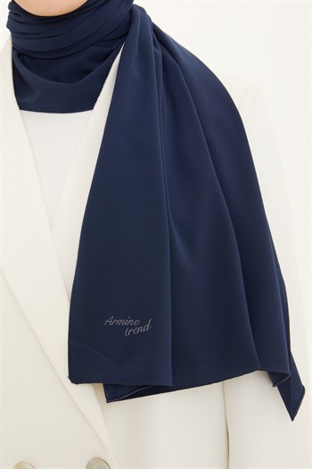 Armine Medine İpeği Şal - Lacivert 1002