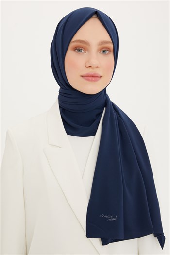 Armine Medine İpeği Şal - Lacivert 1002