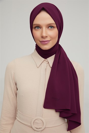 Armine Medine İpeği Şal - Mürdüm 1011