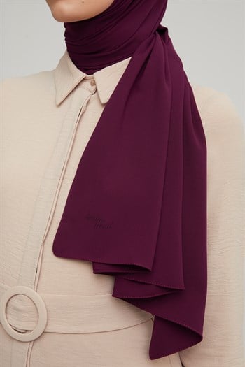 Armine Medine İpeği Şal - Mürdüm 1011