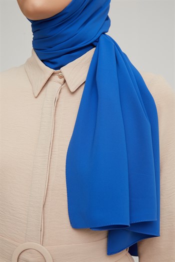 Armine Medine İpeği Şal - Saks Mavi 1005