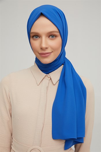 Armine Medine İpeği Şal - Saks Mavi 1005
