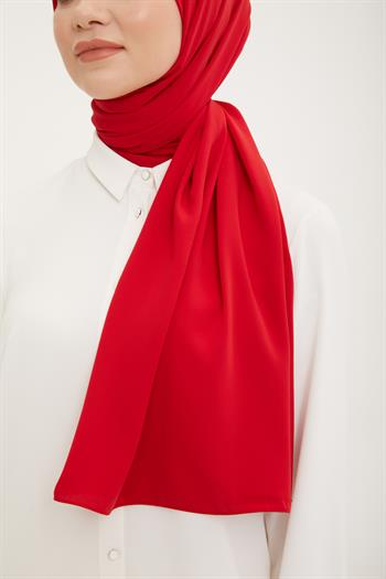 Armine Medine İpeği Şal - Kırmızı 99008