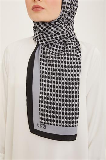 Armine Modal Şal - 4714-01 Siyah Gri