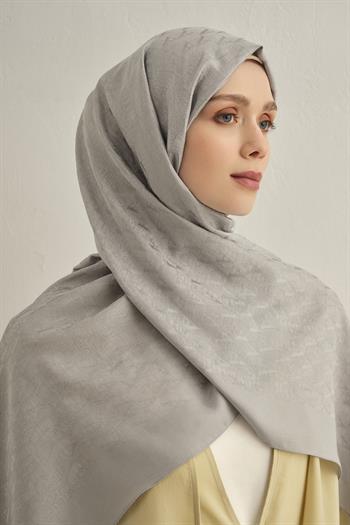Armine Pamora Şal - Monogram Desenli 3 - Gri 20
