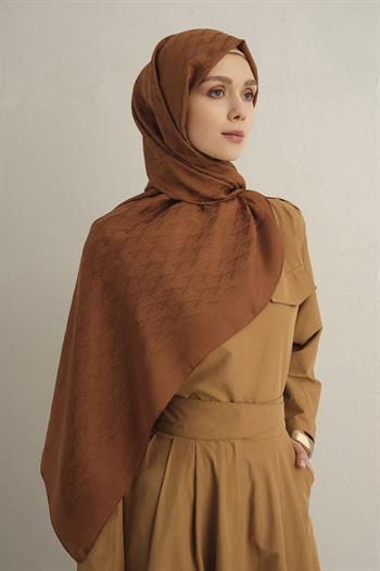 Armine Pamora Şal - Monogram Desenli 3 - Bakır 16